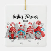 友最高の人の女性と男性の格言 セラミックオーナメント (裏面)