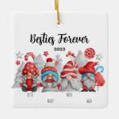 友最高の人の女性と男性の格言 セラミックオーナメント (正面)