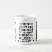友最高の人の愚かな事一緒に写真 コーヒーマグカップ (中央)