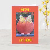 ***友最高の人の秋の誕生日**** カード (黄色い花)