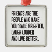 **友最高の人の**オーナメント メタルオーナメント (正面)