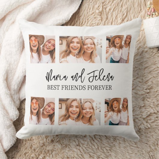 友最高の人のScript Gift For Friends Photo Collage クッション (ブランケット)