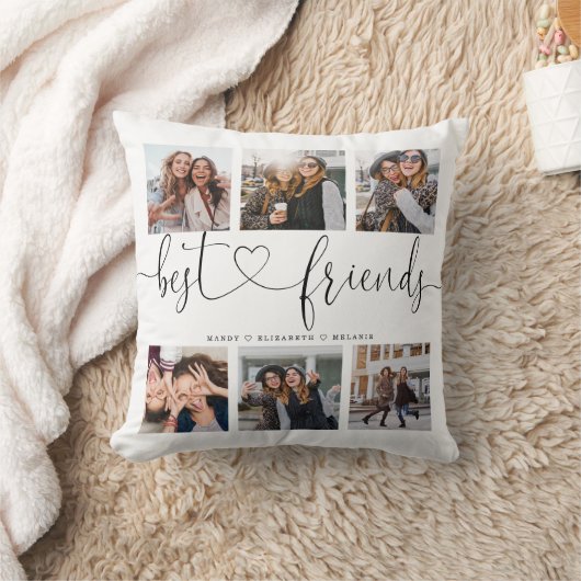 友最高の人のScript Gift For Friends Photo Collage クッション (ブランケット)