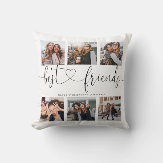 友最高の人のScript Gift For Friends Photo Collage クッション (正面)