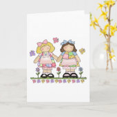 友最高の人のTシャツと贈り物 カード (黄色い花)