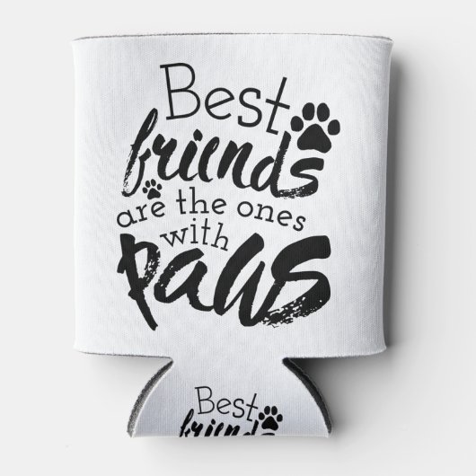 友最高の人はポーズドッグの仲間の引用文のベスティーを持つ 缶クーラー (正面)
