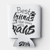 友最高の人はポーズドッグの仲間の引用文のベスティーを持つ 缶クーラー (裏面)