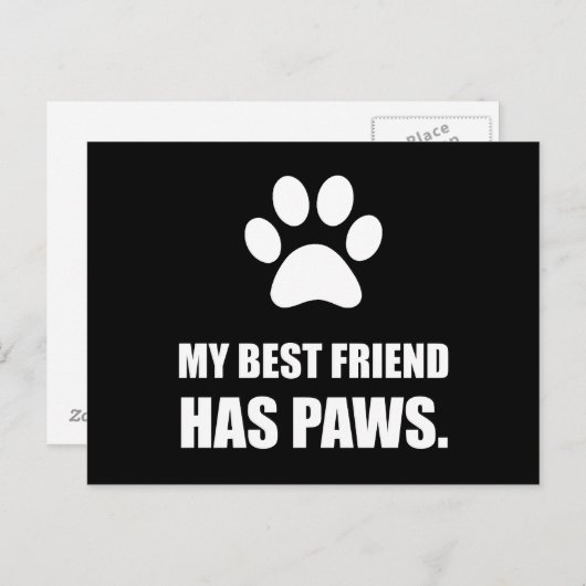 友最高の人はポーズペットファン ポストカード (正面/裏面)