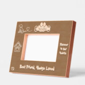 友最高の人は常に愛犬メモリアル レーザー彫刻フレーム (左)