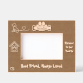 友最高の人は常に愛犬メモリアル レーザー彫刻フレーム (正面)