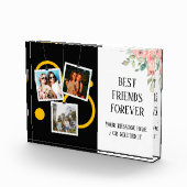 友最高の人は永遠にパーソナライズされた、3つの写真コラージュ フォトブロック (右)