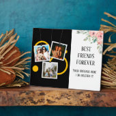 友最高の人は永遠にパーソナライズされた、3つの写真コラージュ フォトプラーク (側面)