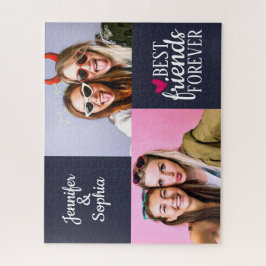 友最高の人は永遠に2つの写真テンプレートモダン ジグソーパズル