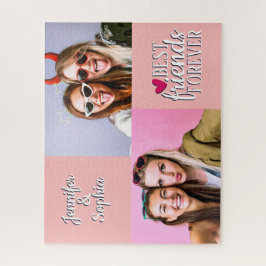 友最高の人は永遠に2つの写真テンプレートモダン ジグソーパズル