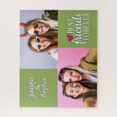 友最高の人は永遠に2つの写真テンプレートモダン ジグソーパズル (縦)