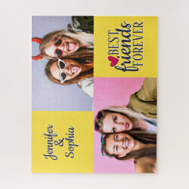 友最高の人は永遠に2つの写真テンプレートモダン ジグソーパズル