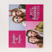 友最高の人は永遠に2つの写真テンプレートモダン ジグソーパズル (縦)