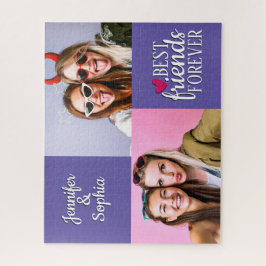 友最高の人は永遠に2つの写真テンプレートモダン ジグソーパズル