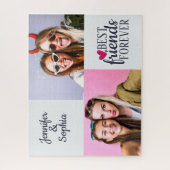 友最高の人は永遠に2つの写真テンプレートモダン ジグソーパズル (縦)