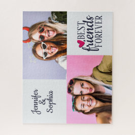友最高の人は永遠に2つの写真テンプレートモダン ジグソーパズル