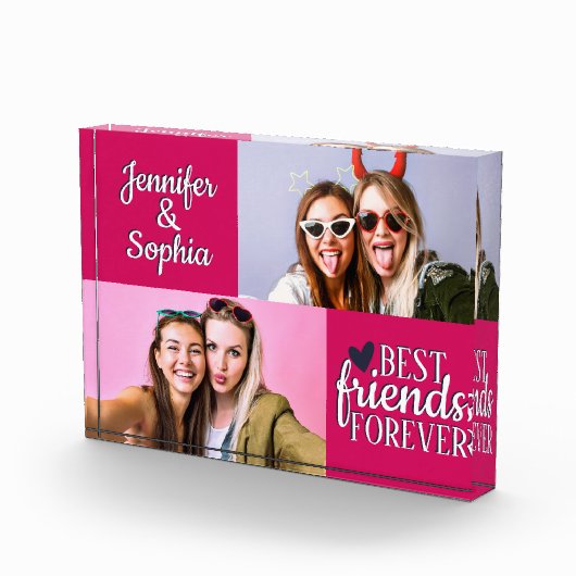 友最高の人は永遠に2つの写真テンプレートモダン フォトブロック (右)