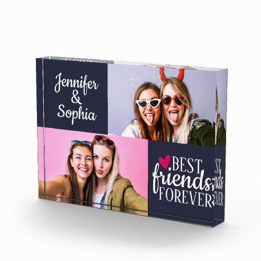 友最高の人は永遠に2つの写真テンプレートモダン フォトブロック (右)