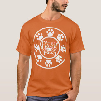 友最高の人は足のおもしろい犬か猫のオーナーDesだ Tシャツ