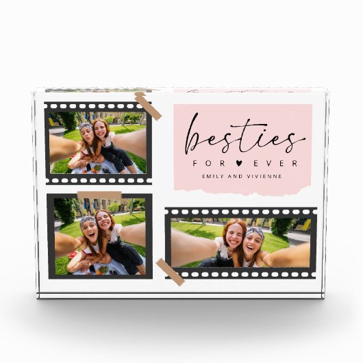 友最高の人カスタムのコラージュ写真ブロック フォトブロック (正面)