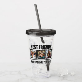 友最高の人カスタムの写真と文字 アクリルタンブラー
