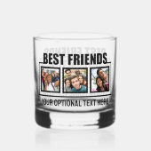 友最高の人カスタムの写真と文字 ウイスキーグラス (正面)