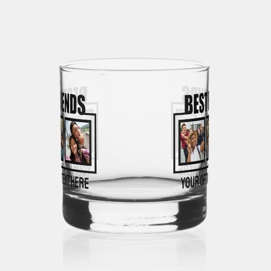友最高の人カスタムの写真と文字 ウイスキーグラス (左)