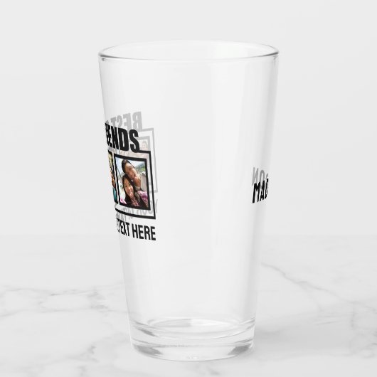 友最高の人カスタムの写真と文字 タンブラーグラス (左)