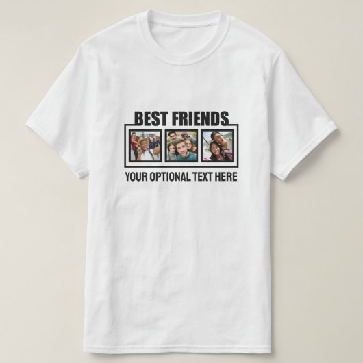 友最高の人カスタムの写真と文字 Tシャツ (デザイン正面)
