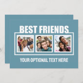 友最高の人カスタムの写真、文字と色 (正面/裏面)