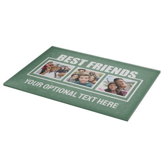 友最高の人カスタムの写真、文字と色 カッティングボード (角)