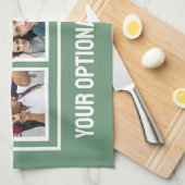 友最高の人カスタムの写真、文字と色 キッチンタオル (四つ折り)