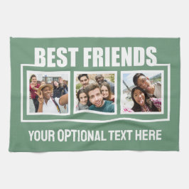 友最高の人カスタムの写真、文字と色 キッチンタオル