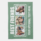 友最高の人カスタムの写真、文字と色 キッチンタオル (縦)