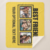 友最高の人カスタムの写真、文字と色 シェルパブランケット (正面)