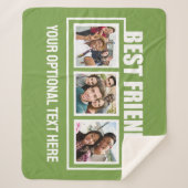 友最高の人カスタムの写真、文字と色 シェルパブランケット (正面)