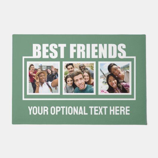 友最高の人カスタムの写真、文字と色 ドアマット (正面)