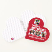 友最高の人カスタムの写真、文字と色 ノートブック (内部)