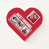 友最高の人カスタムの写真、文字と色 ノートブック (裏面)