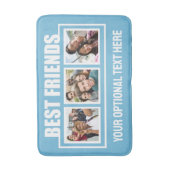 友最高の人カスタムの写真、文字と色 バスマット (正面縦)