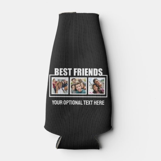 友最高の人カスタムの写真、文字と色 ボトルクーラー (正面)