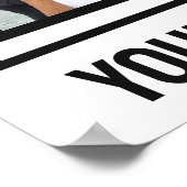 友最高の人カスタムの写真、文字と色 ポスター (角)