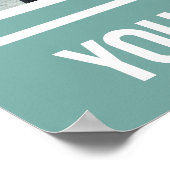 友最高の人カスタムの写真、文字と色 ポスター (角)