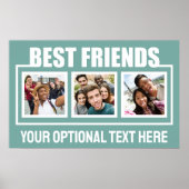 友最高の人カスタムの写真、文字と色 ポスター (正面)
