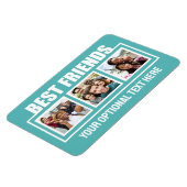 友最高の人カスタムの写真、文字と色 マグネット (左側)