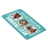 友最高の人カスタムの写真、文字と色 マグネット (右側)